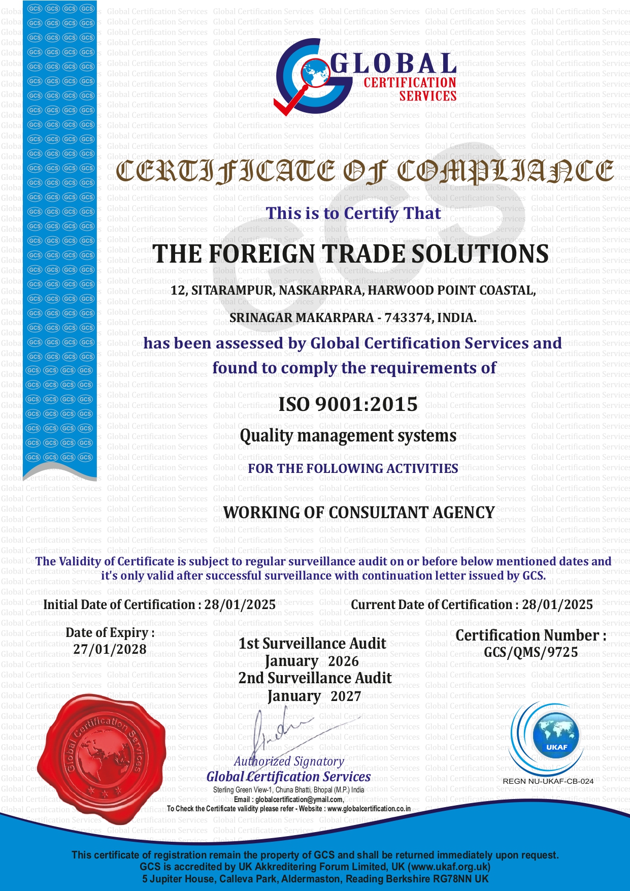 ISO Certificate